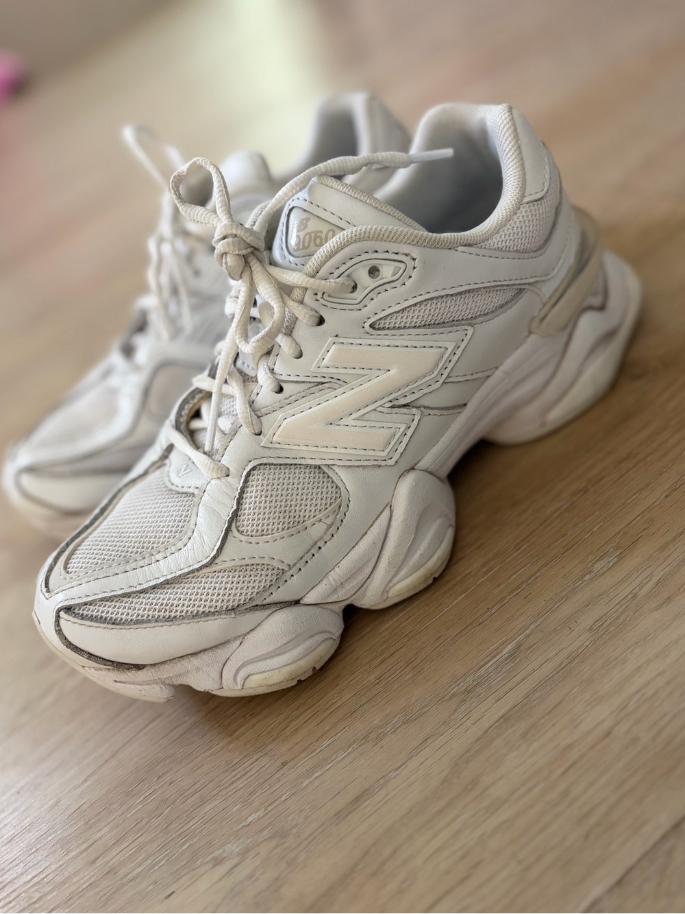 Sold Out New Balance 9060 Triple White  Sneakers 7.5